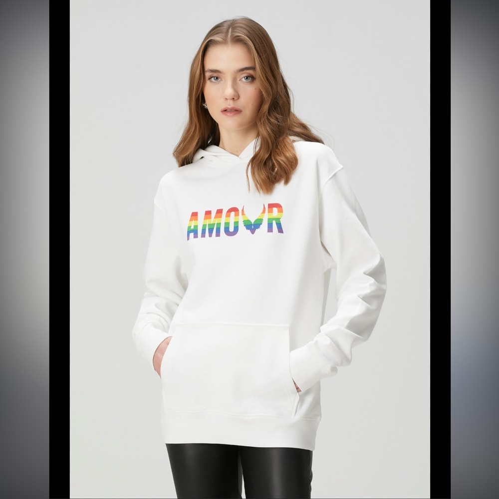 Zadig & Voltaire Sanchi Amour Wings White Cotton Hoodie ($248 USD)